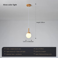 Suspension en bois et verre au design nordique
