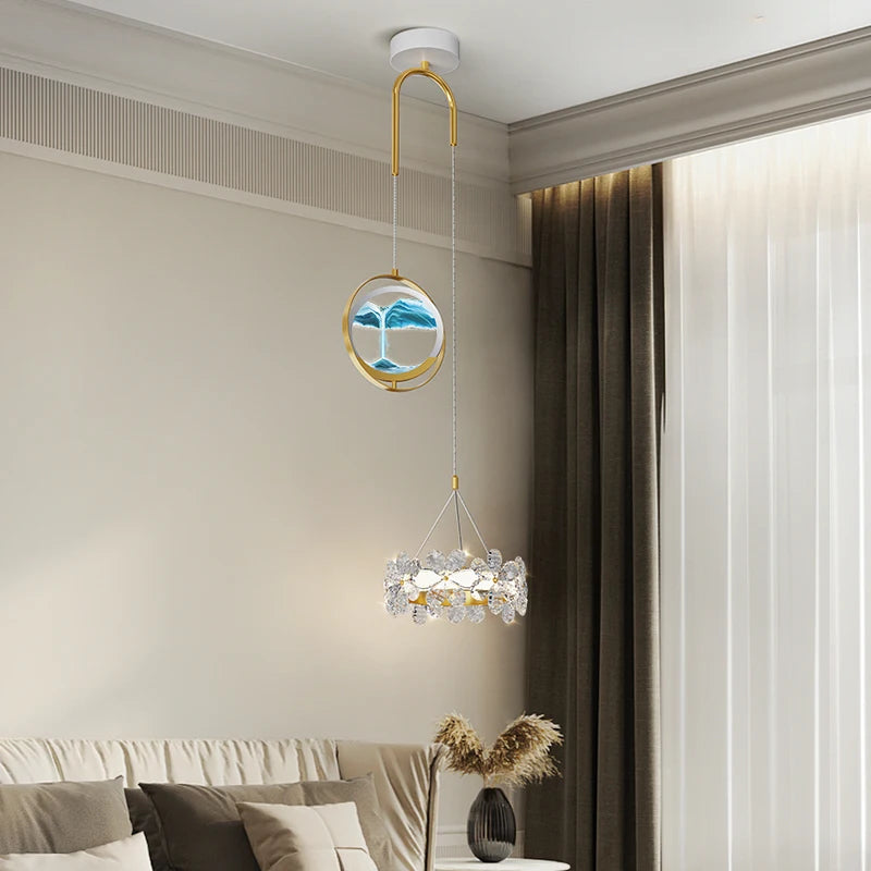 lustre créatif double tête style nordique sables mouvants - vue 6 sur 10