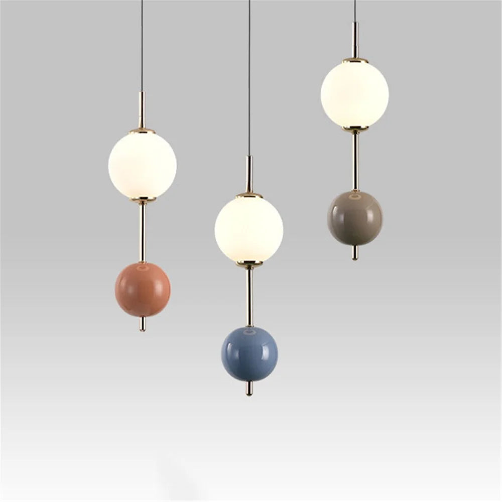 Minimalist LED pendant light in gourd shape for indoor decor - vue 3 sur 9