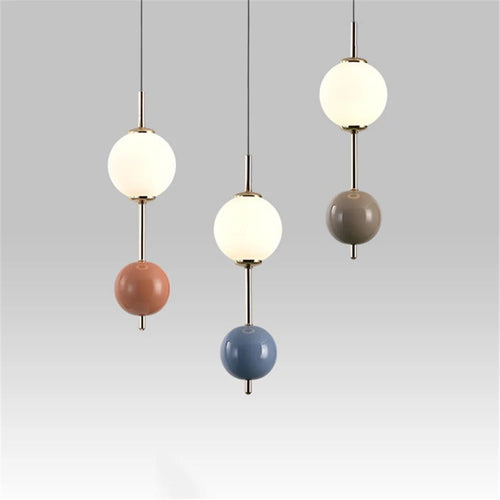 Minimalist LED pendant light in gourd shape for indoor decor - vue 3 sur 9