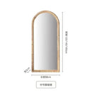 Full length mirror, floor mirror, girls' makeup, dressing, dressing, rattan net, Nordic fitting mirror, ins