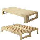 Customized: Fold-out sofa bed, dual-purpose all-solid wood, small apartment, telescopic bed, pull-out bed, push-pull bed, foldab