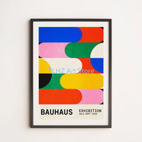 Retro colourful floral canvas prints and posters for decor