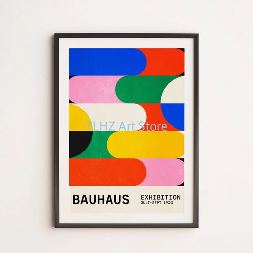 Retro colourful floral canvas prints and posters for decor