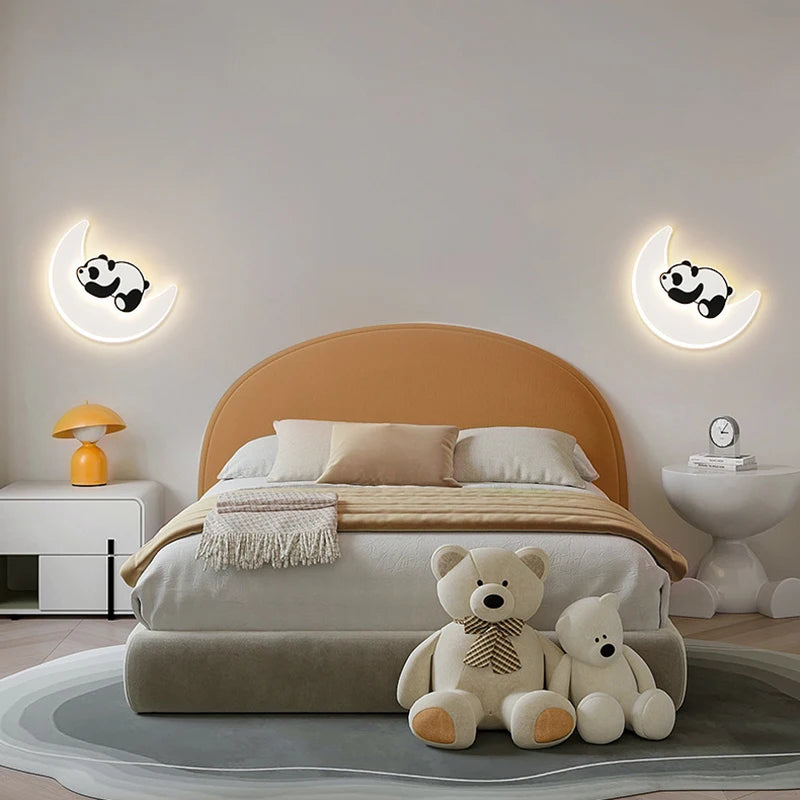 applique murale créative panda astronaute pour chambre d'enfants - vue 3 sur 8