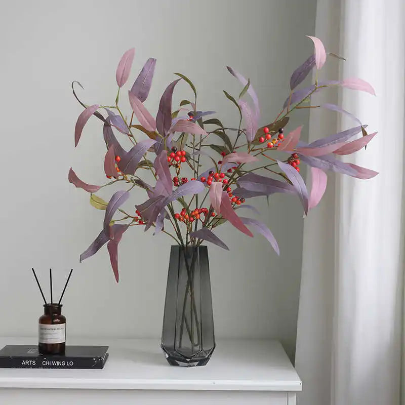 simulation d'eucalyptus à longues branches décoration florale pour toutes occasions - vue 4 sur 8