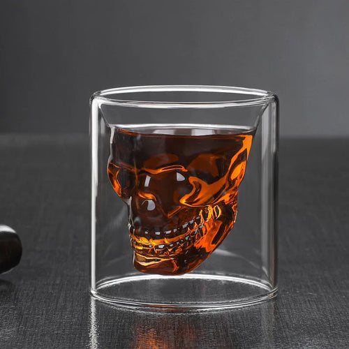 Verre cocktail forme crâne épais résistant bar