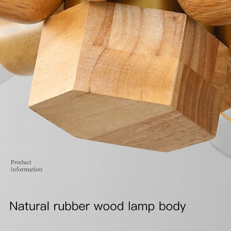 suspension nordique en bois pour décoration intérieure élégante - vue 6 sur 11