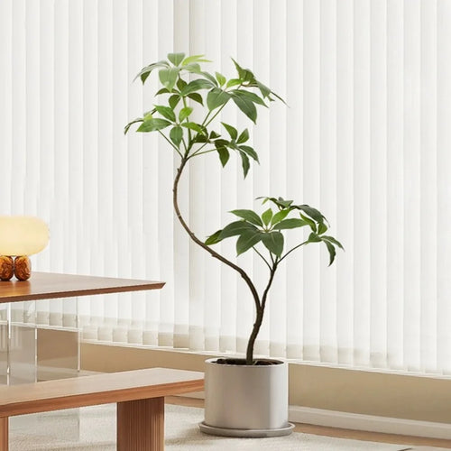 Large Artificial eucalyptus Plant Green Leaf Banyan Tree for Garden Outdoor, Living Room Aisle Home Decoration 104 cm - vue 2 sur 7