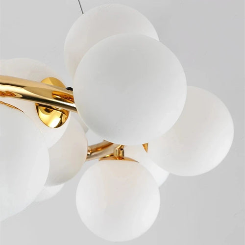lustre nordique boule de verre led pour décor maison