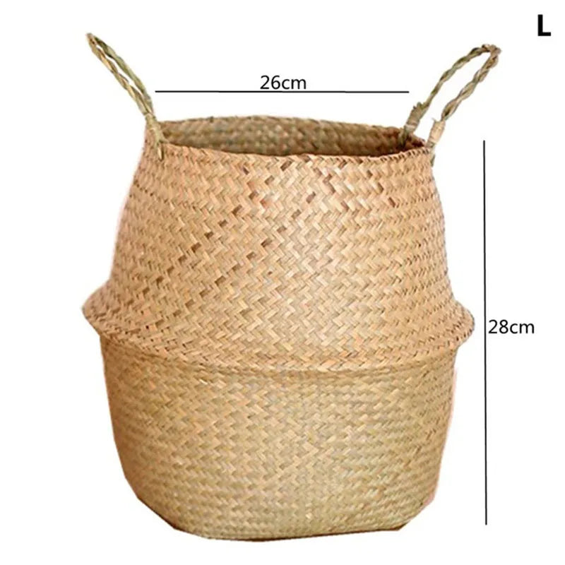 panier en paille pour plantes d'intérieur et d'extérieur - vue 13 sur 28
