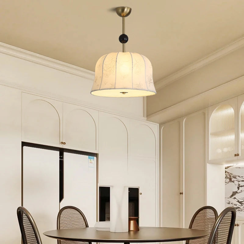 Lustre nordique en tissu pour éclairage moderne
