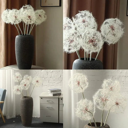 (2 Pcs)Artificial Dandelion Flower, Giant Faux Dandelion Flowers Artificial Dandelion Flowers for Home Decoration - vue 4 sur 6