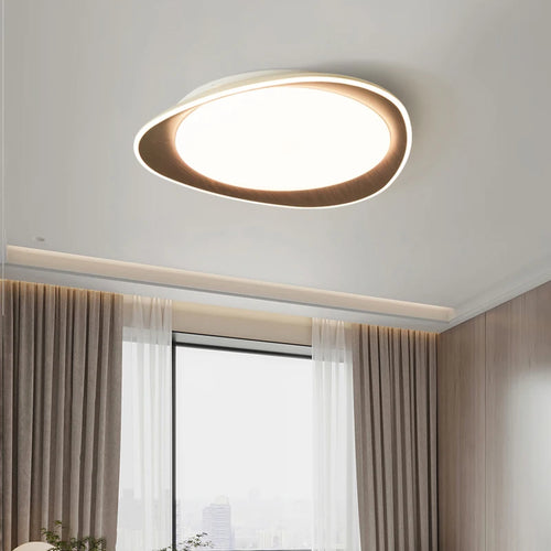 Plafonnier bois véritable chambre lumières LED décor à la maison pour salle d'étude cuisine salon - vue 4 sur 10