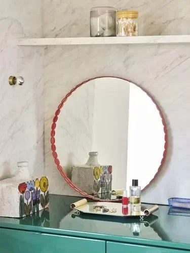 miroirs décoratifs rétro nordiques ronds personnalisés pour décoration intérieure - vue 9 sur 8