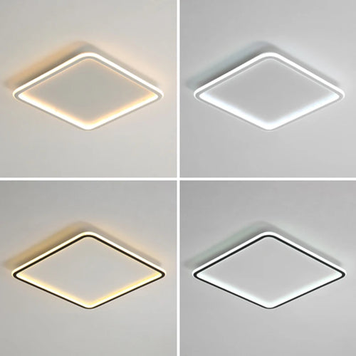 plafonnier à panneau carré ultra mince design moderne pour intérieur