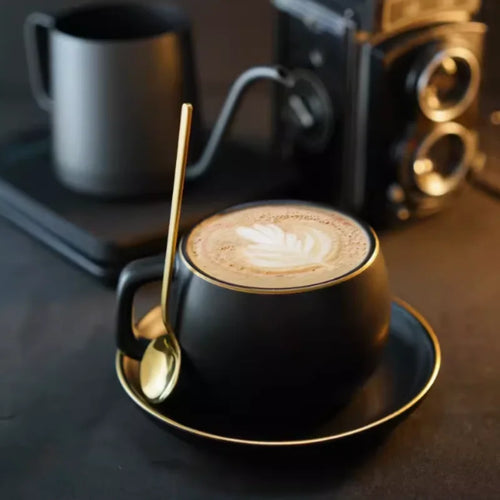 Tasse cafe ceramique style americain effet givre elegant