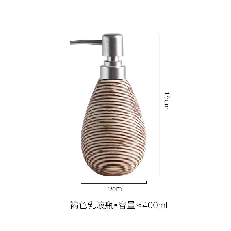 bouteille céramique désinfectant mains lotion savon décoration salle de bain - vue 10 sur 11