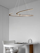 suspension minimaliste italienne à ligne irrégulière pour intérieur moderne