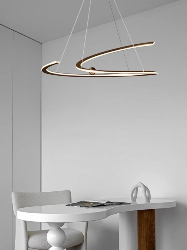 suspension minimaliste italienne à ligne irrégulière pour intérieur moderne - vue 4 sur 9