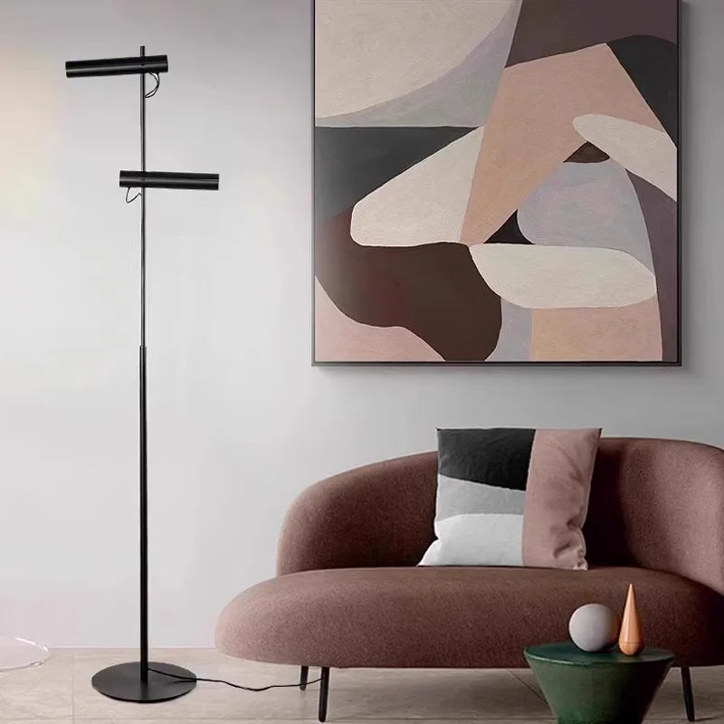 Modern nordic LED floor lamp with minimalist creative design - vue 4 sur 10