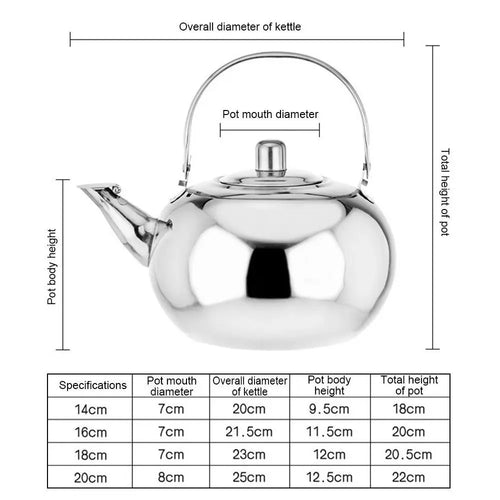 Bouilloire portable acier inox avec infuseur thé café