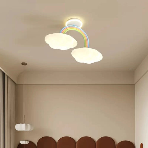 plafonnier LED nuage arc-en-ciel pour chambre enfant