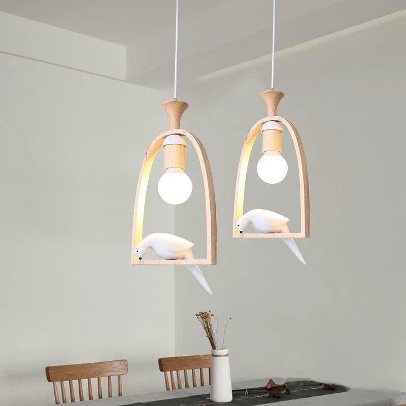 lustre créatif romantique design oiseau lumière suspendue décorative - vue 4 sur 6