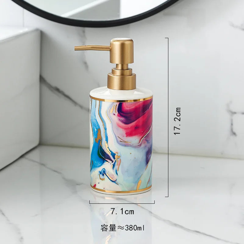 distributeur de savon doré créatif pour salle de bain - vue 9 sur 12