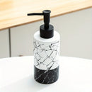 1pc Marble Pattern Ceramic Soap Dispenser,10.14oz Press Type Lotion Dispenser, Refillable Empty Bottle For Shampoo Shower Gel, B
