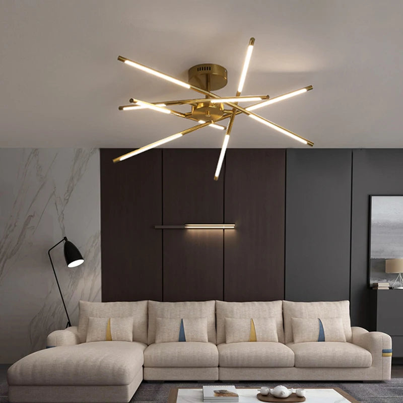 plafonnier led moderne réglable lustre suspension pour éclairage intérieur