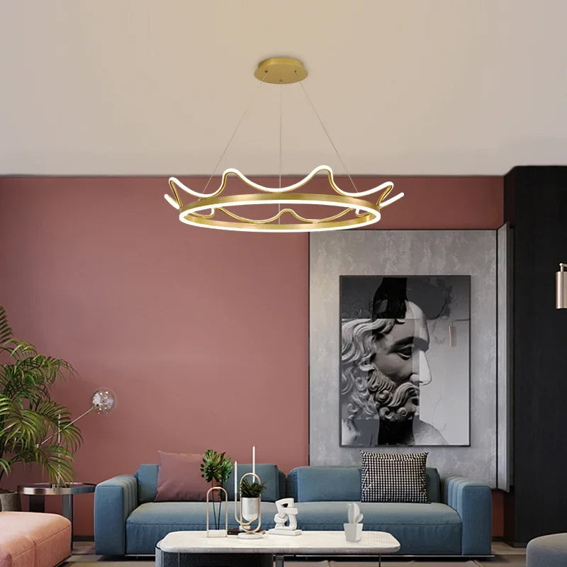 lustre led en forme d'anneau pour chambre d'enfants - vue 5 sur 10