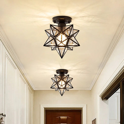 plafonnier moderne en cristal avec éclairage led intérieur