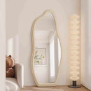 Italian light luxury wall-mounted decorative full-length mirror with unique frame