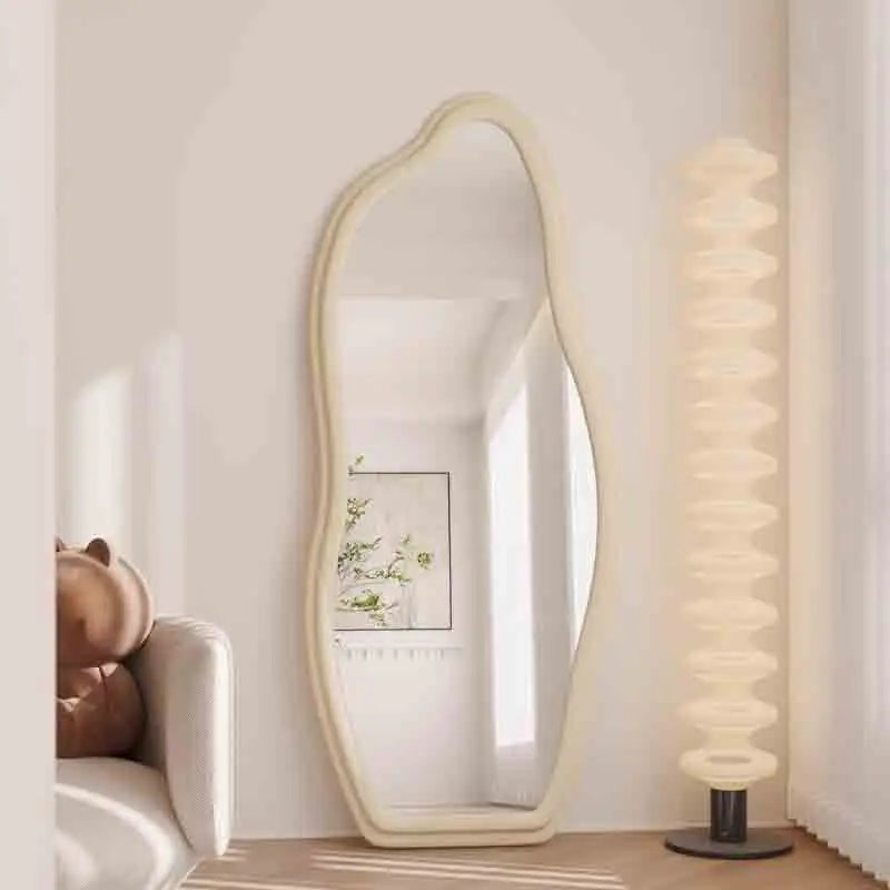 Italian light luxury wall-mounted decorative full-length mirror with unique frame - vue 4 sur 9
