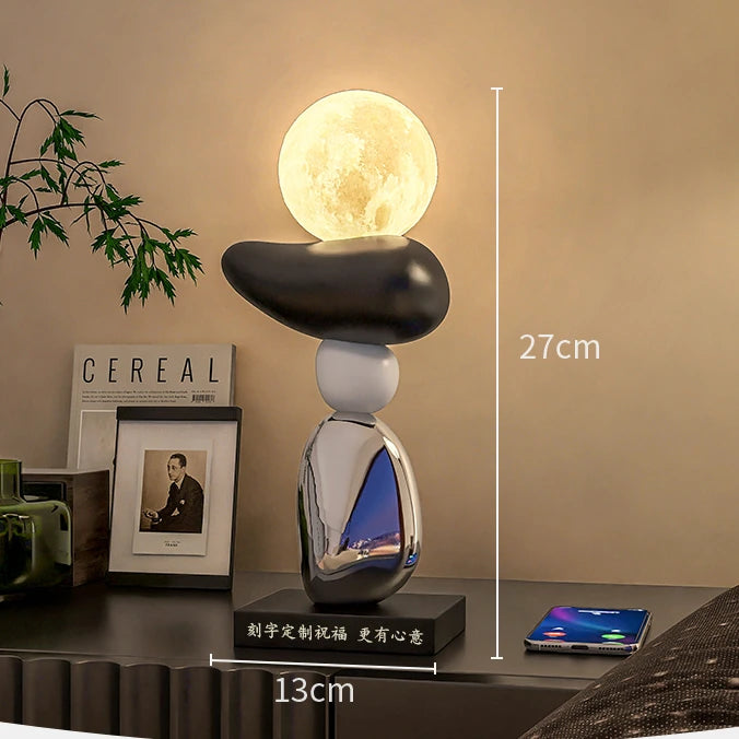 lampe à poser en pierre pour ambiance relaxante et décorative - vue 9 sur 10