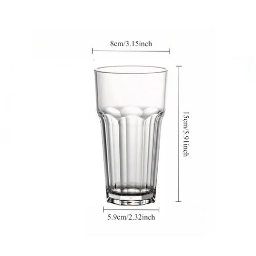Verres epais style retro stries multi usages maison