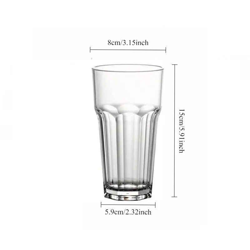 Verres epais style retro stries multi usages maison