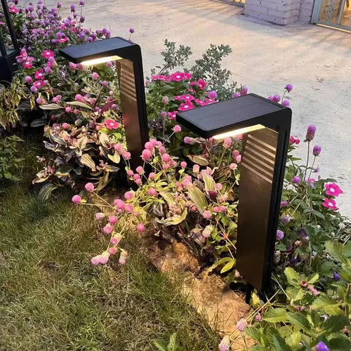 1/2 PIÈCES Lampes Solaires De Jardin Décoration Extérieure Voie Lumière LED Étanche Borne De Paysage Lumières Solaires De Pelouse pour Passerelle De Cour - vue 7 sur 6