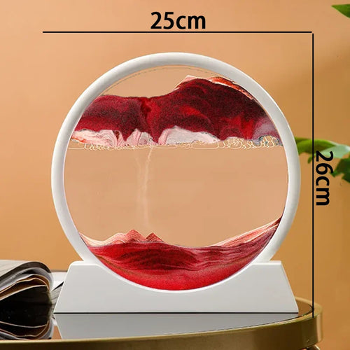 sablier en verre 3d paysage de sable en mouvement décoration artistique - vue 13 sur 54
