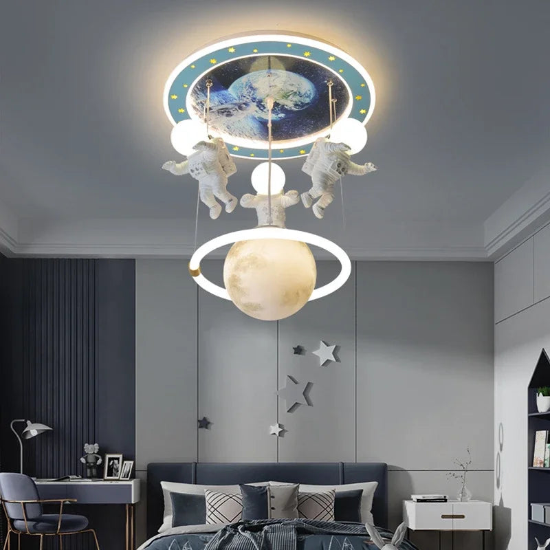 plafonnier led nordique astronaute idéal pour décoration intérieure - vue 3 sur 7