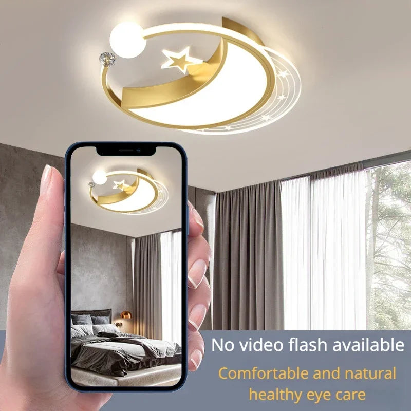 plafonnier nordique moderne avec leds pour décoration maison - vue 7 sur 12