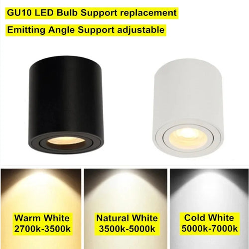 Plafonnier monté en Surface avec ampoule GU10 9W 12W 15W - vue 5 sur 5