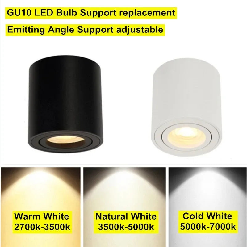 Plafonnier monté en Surface avec ampoule GU10 9W 12W 15W - vue 5 sur 5