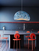 Minimalist wabi-sabi LED chandelier for loft and cafe decor