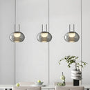 Modern nordic striped glass LED chandelier