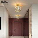 lustre led simple en forme d'anneau pour maison