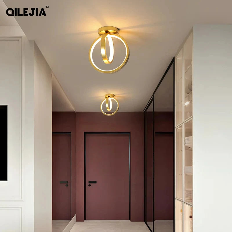 lustre led simple en forme d'anneau pour maison