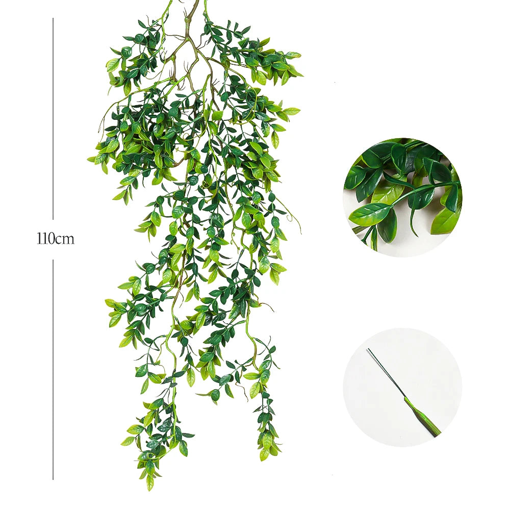 feuilles d eucalyptus artificielles en rotin pour décoration intérieure et extérieure - vue 13 sur 13