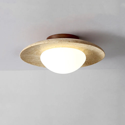 Plafonnier japon wabi sabi pierre frais style - vue 2 sur 6
